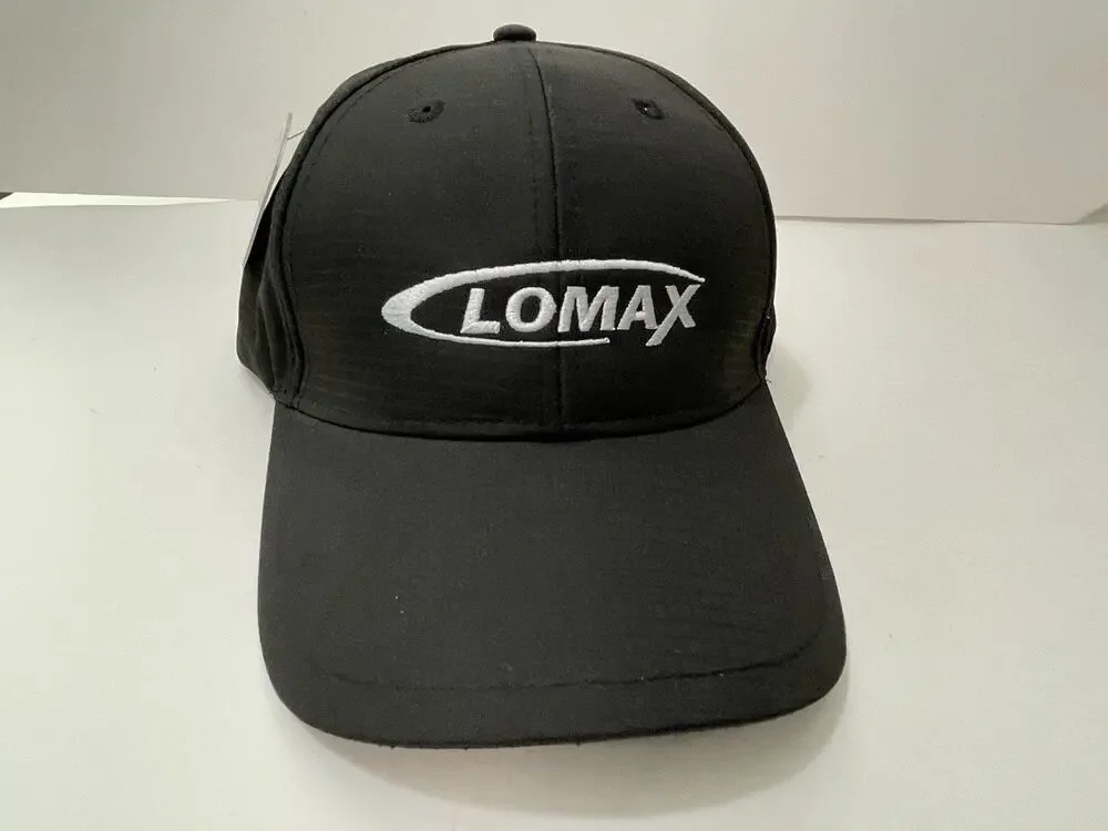 Cap America Golf Lomax Hat Black Adjustable Performance Baseball Cap NWT